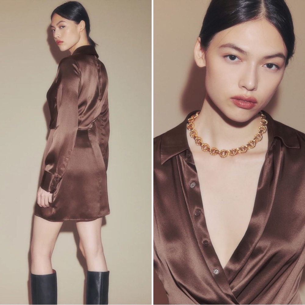 Reformation Alaine Slik Mini Dress